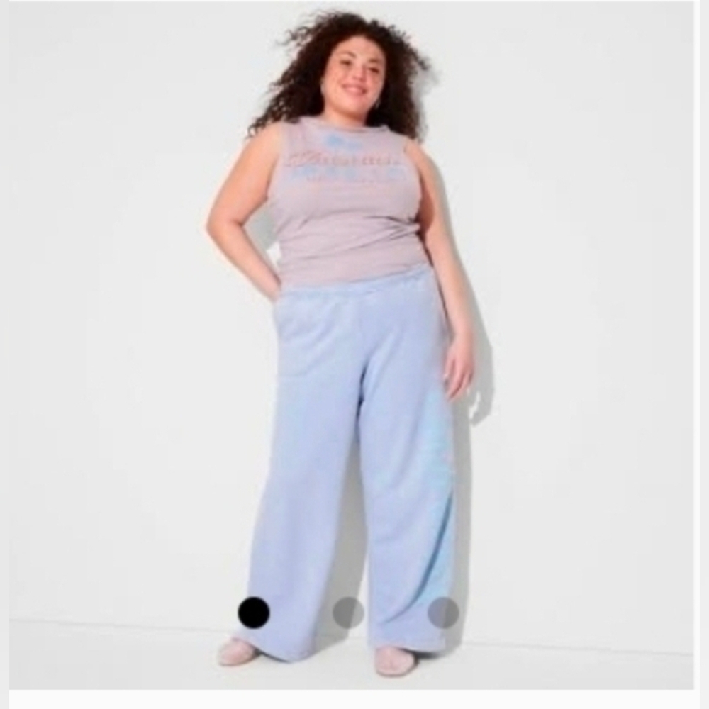 Wild Fable Low Rise Fleece Sweatpants, Women Blue